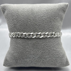 #PO128 - Pulso Monaco Piedra Zirconia Baño Rodio/Plata - 6 mm - MI14.1