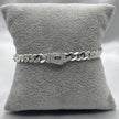 #PO129 - Pulso Monaco Piedra Zirconia Baño Rodio/Plata - 6 mm - MI14.2