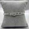 #PO129 - Pulso Monaco Piedra Zirconia Baño Rodio/Plata - 6 mm - MI14.2