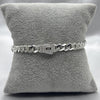 #PO129 - Pulso Monaco Piedra Zirconia Baño Rodio/Plata - 6 mm - MI14.2