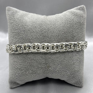 #PO190 - Pulso Tejido Chino Plata - 200-  9 mm - A07/