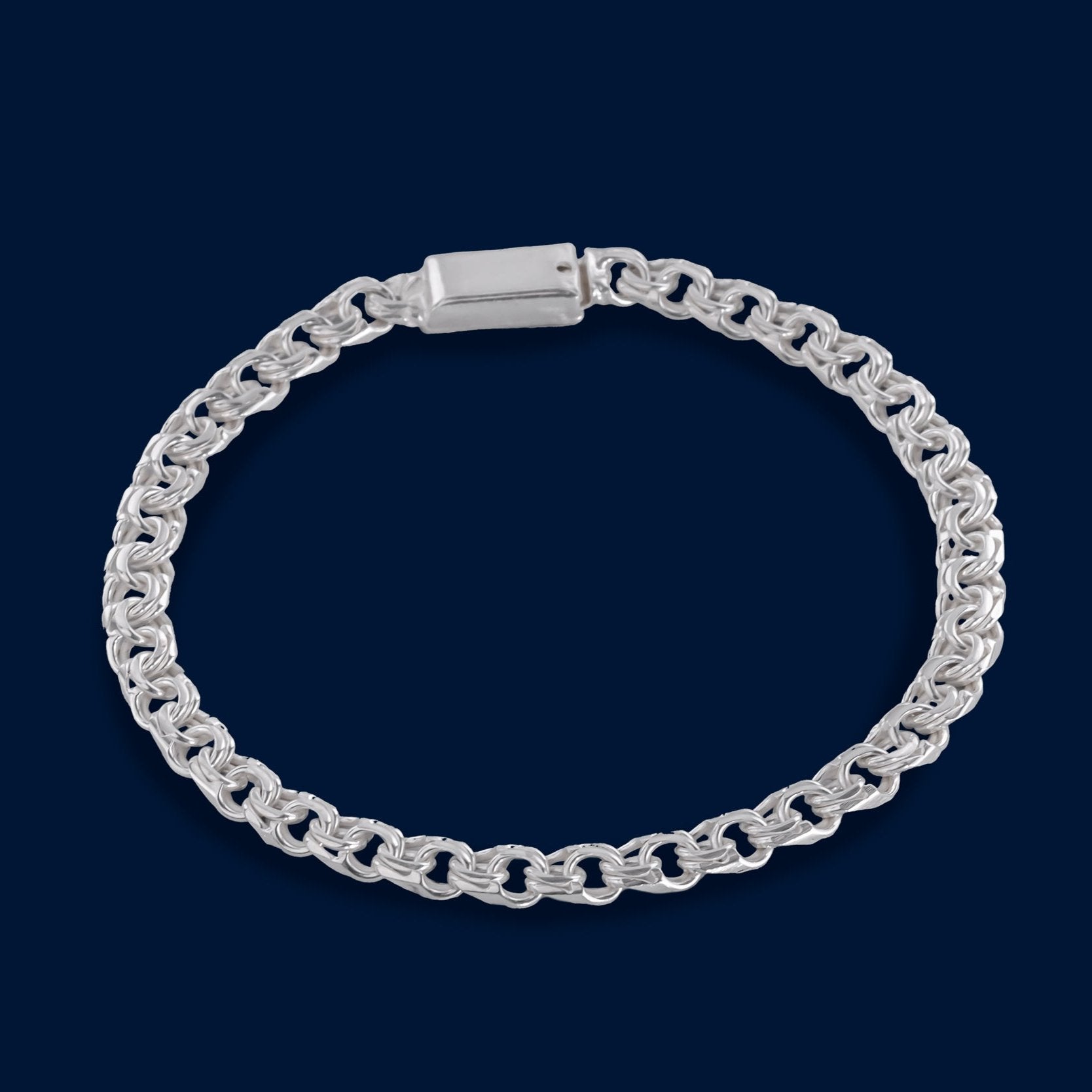 #PO201 - Pulso Tejido Chino Plata - 6 mm - CE15.5