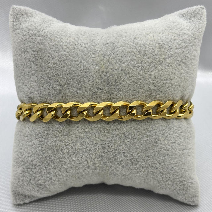 #POL116 - Pulso Tipo Monaco Con Zirconia Oro Laminado 18K
