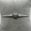 #PP114 - Pulsera Para Charms Corazón Piedra Zirconia Plata - B12/9.0