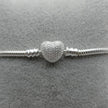 #PP114 - Pulsera Para Charms Corazón Piedra Zirconia Plata - B12/9.0