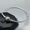 #PP116 - Pulsera Para Charm Con Esfera De Plata - B11/13.7
