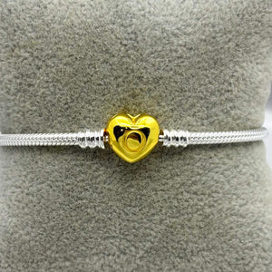 #PP120 - Pulsera Para Charm Corazón Plata - B11/13.3