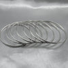 #SE103 - Semanario Circular Diamantado Aleatorio Terminado Almendrado Plata - CE22.7