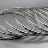 #SE103 - Semanario Circular Diamantado Aleatorio Terminado Almendrado Plata - CE22.7