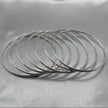 #SE103 - Semanario Circular Diamantado Aleatorio Terminado Almendrado Plata - CE22.7