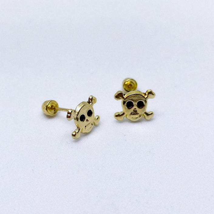 #B10123 - Broquel De Calavera De Oro 10k