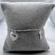 #PA253 - Pulsera De Corazón Y Llaves De Plata Con Piedra Zirconia - LL2.4