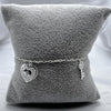 #PA253 - Pulsera De Corazón Y Llaves De Plata Con Piedra Zirconia - LL2.4