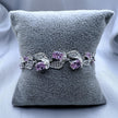 #PA308 - Pulsera De Hojas Con Flores De Piedra - AI11.0