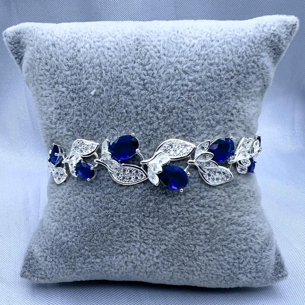 #PA308 - Pulsera De Hojas Con Flores De Piedra - AI11.0