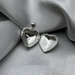 #D235 - Dije/Relicario De Corazón De Plata Con Piedra - MI3.3