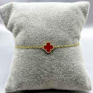 #PA10111- Pulsera Tipo Van Cleef De 1 Trébol De Oro 10K - J16/2.2