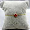 #PA10108- Pulsera Tipo Van Cleef De 1 Trébol De Oro 10K - J21/1.9