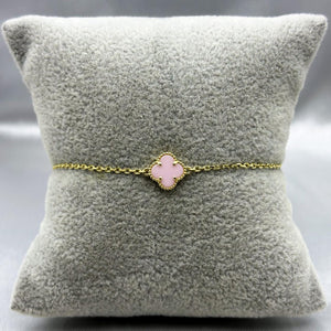 #PA10111- Pulsera Tipo Van Cleef De 1 Trébol De Oro 10K - J16/2.2