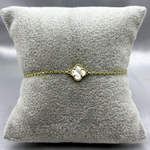 #PA10111- Pulsera Tipo Van Cleef De 1 Trébol De Oro 10K - J16/2.2