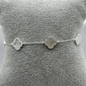 #PA134 - Pulsera Trébol Tipo Van Cleef Plata  - B14/5.4