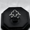 #AD155 - Anillo Ajustable Trébol Tipo Van Cleef Plata - PU2.7