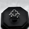 #AD155 - Anillo Ajustable Trébol Tipo Van Cleef Plata - PU2.7