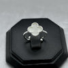 #AD155 - Anillo Ajustable Trébol Tipo Van Cleef Plata - PU2.7
