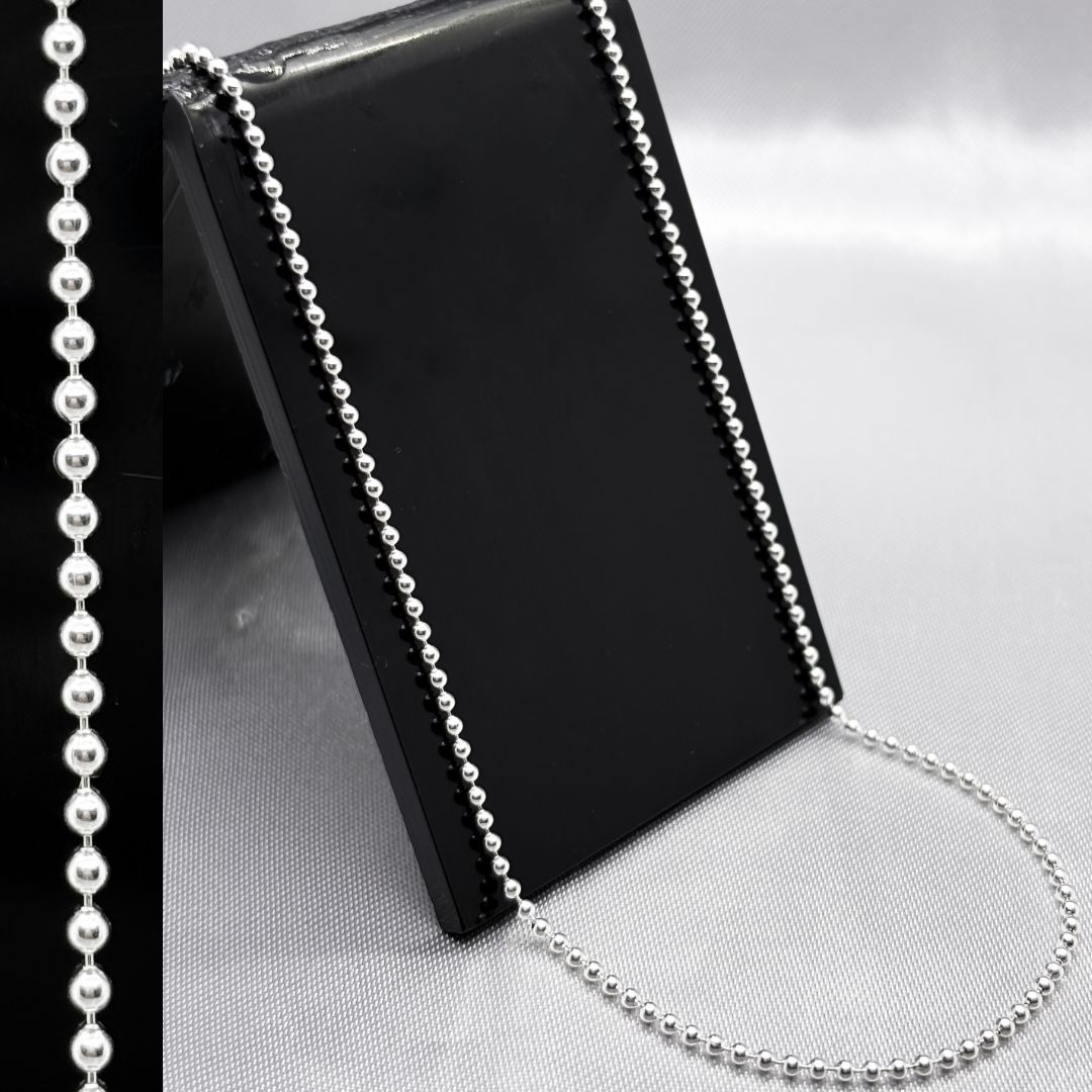 #CAD280 - Cadena De Bolitas Plata - B1.8 -1.5 mm - CAD3.7