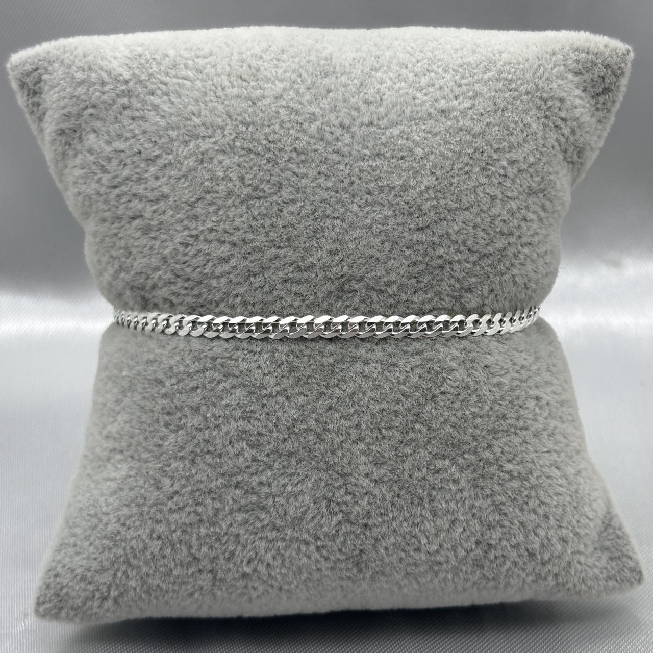 #PO125 - Pulso Cubano Plata - 080 - 3 mm - CE3.0