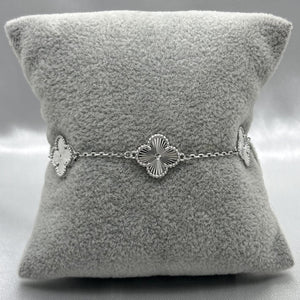#PA150 - Pulsera Tipo Van Cleef Trébol De Plata - PU7.1