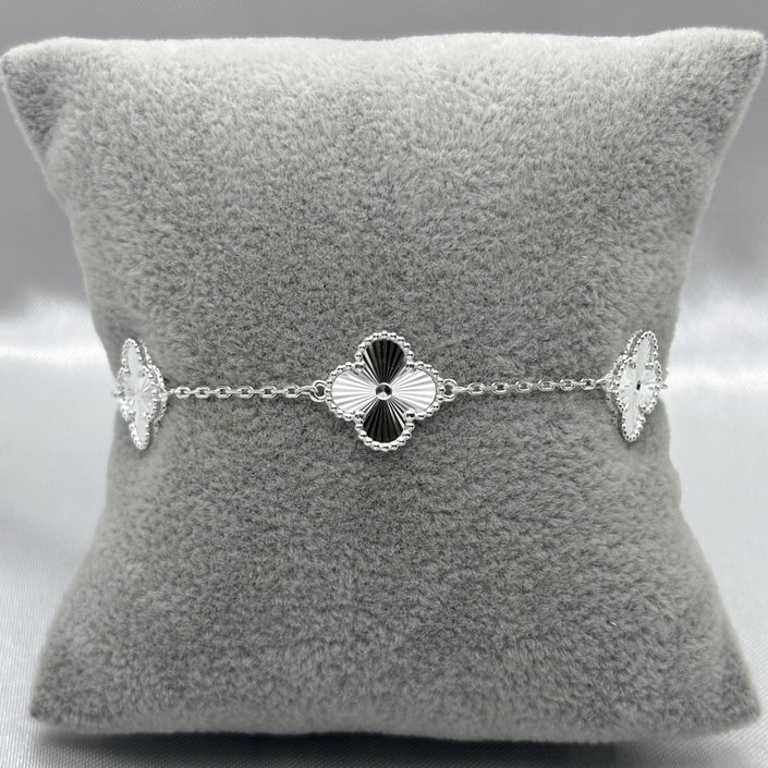 #PA150 - Pulsera Tipo Van Cleef Trébol De Plata - PU7.1
