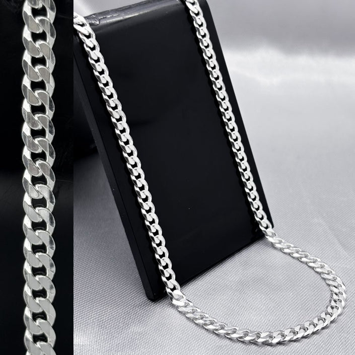 #CAD152 - Cadena Cubana Plata - 100 - 4 mm - A05/15.9