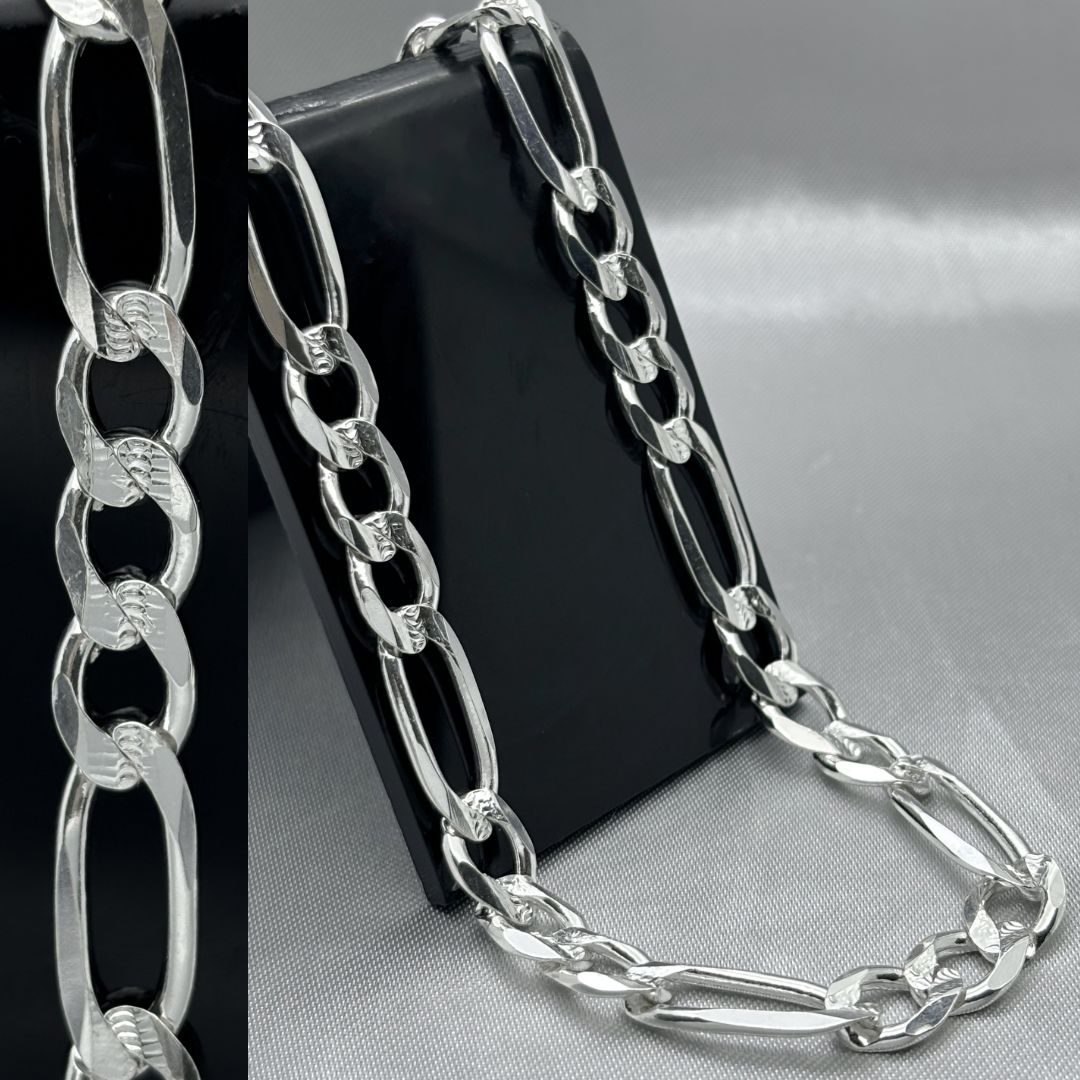 #CAD169 - Cadena Cartier Diamantada Plata - 200 - 8 mm - CAD49.0