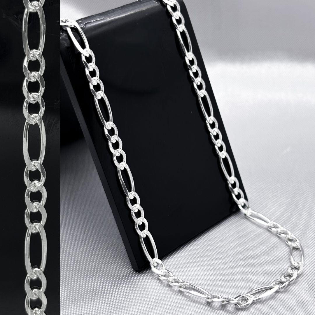 #CAD207 - Cadena Cartier Diamantada Plata - 100 - 4mm - CAD10.4