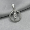 #D271 - Dije/Medalla De San Judas Tadeo Con Zirconia Plata - F3.3