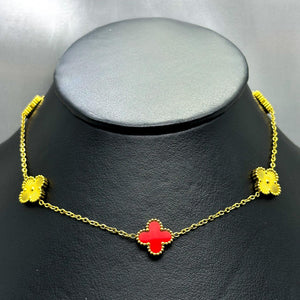 #GOL103 - Gargantilla Tipo Van Cleef De Oro Laminado 18k