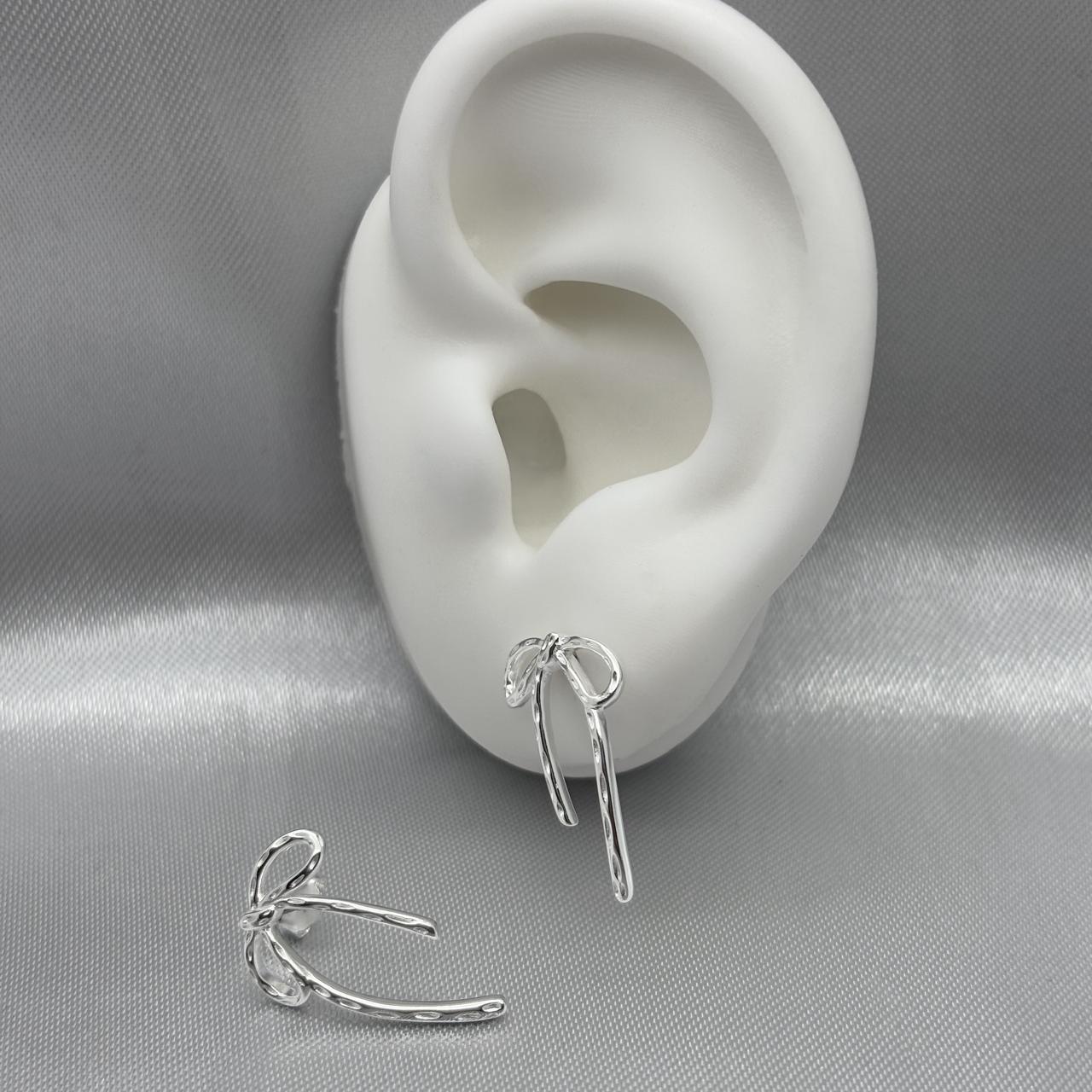 #AR109 - Arete De Moño Plata - PU1.9