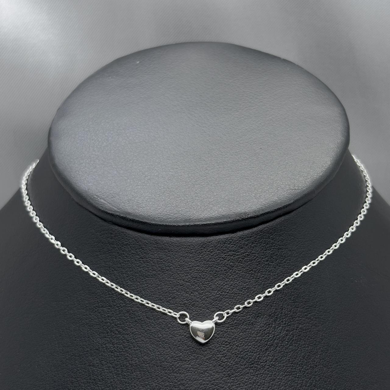 #G175 - Gargantilla Corazón Plata - MI1.9