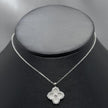 #G168 - Gargantilla Trébol Tipo Van Cleef Piedra Zirconia Plata - PU3.1