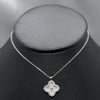 #G168 - Gargantilla Trébol Tipo Van Cleef Piedra Zirconia Plata - PU3.1