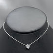 #G171 - Gargantilla Con Piedra Zirconia Plata - MI3.1
