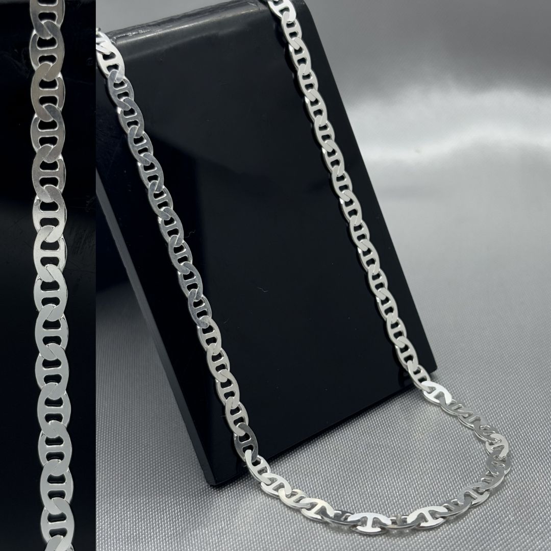 #CAD176 - Cadena Tejido Marinera Plata - 080 - 3.5 mm  - CAD8.2
