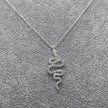 #G103 - Gargantilla Serpiente Con Zirconias Plata - MI3.0