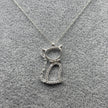 #G104 - Gargantilla De Gato Con Zirconia Plata - MI3.3
