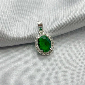 #D294 - Dije Oval Con Zirconia - LL1.7