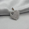 #D295 - Dije De Corazón Con Piedras Zirconias Plata - F1.6