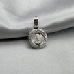 #D182 - Dije/Medalla Virgen De Guadalupe Con Piedra Zirconia Plata - LL2.5