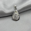 #D187 - Dije Gota Virgen De Guadalupe Plata - CE1.0