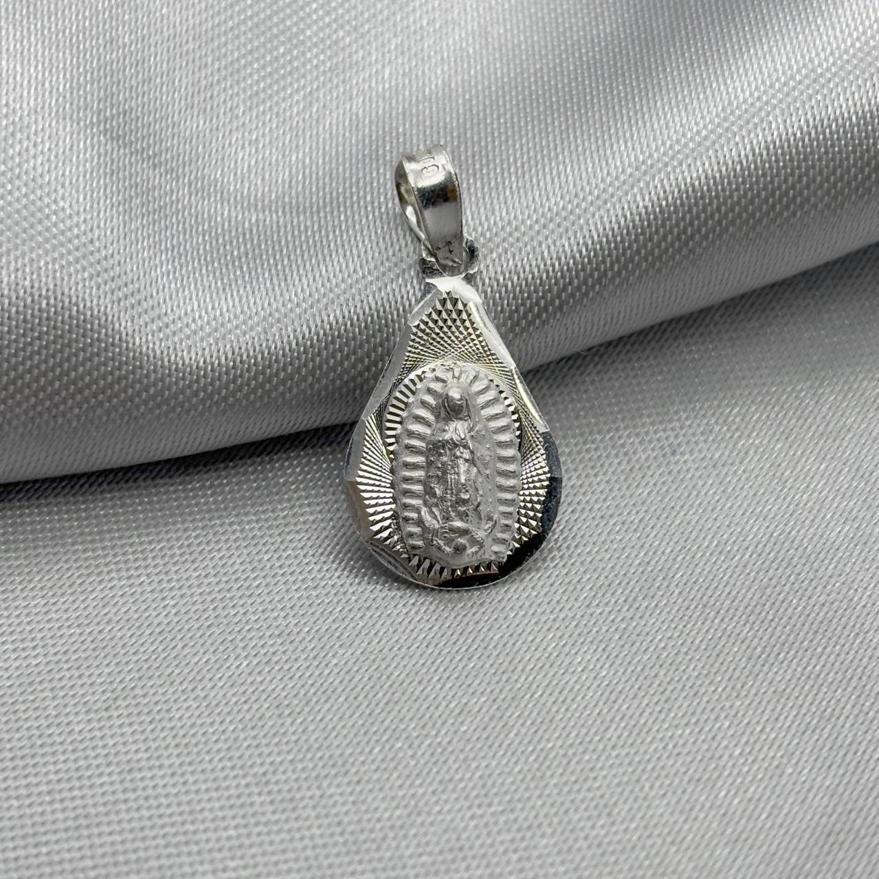 #D187 - Dije Gota Virgen De Guadalupe Plata - CE1.0